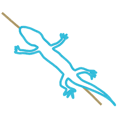 Lizard on a Stick